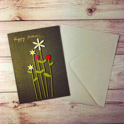 木雕手工卡(Happy Birthday)02