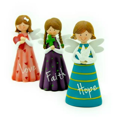 基督耶穌教信望愛天使擺件家居飾品三件套