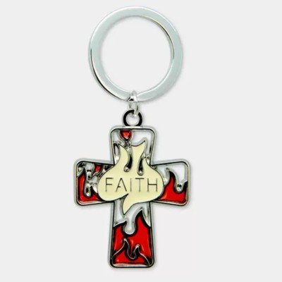 基督耶穌教禮品飾品十字架鴿子鑰匙扣