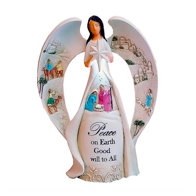 帶燈基督樹脂天使基督徒生日禮物基督擺件耶穌基督耶穌教