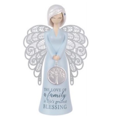 175mm Angel Figurine : THE LOVE OF a family is life’s greatest BLESSING