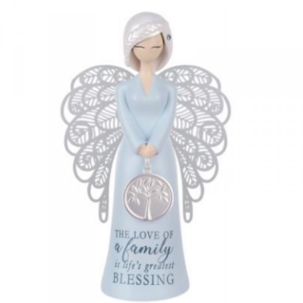 175mm Angel Figurine : THE LOVE OF a family is life’s greatest BLESSING