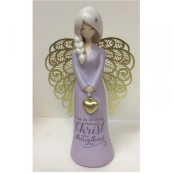 155mm Angel Figurine : I can do all things through Christ who strengthens me