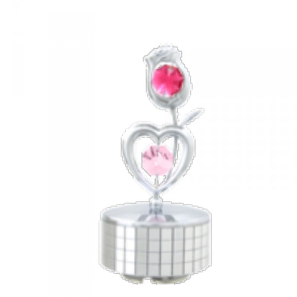 Heart & Rose – Mirror Mini Music Box