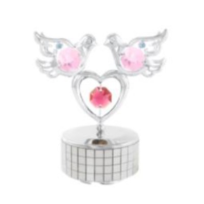 Mini Doves & Heart – Mirror Mini Music Box