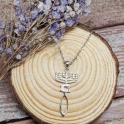 合金鍍金-燈檯星頸鍊