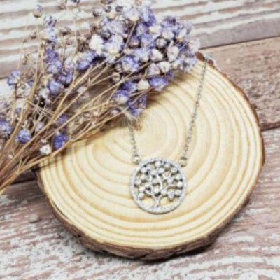 合金鍍金-生命樹頸鍊