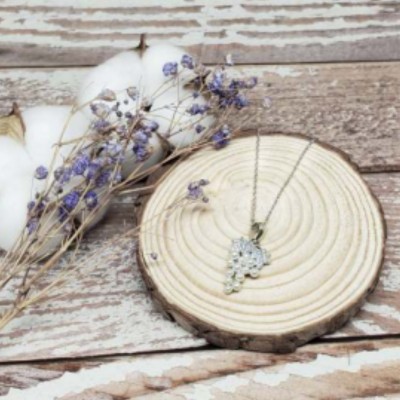 白合金-貝殼珠葡萄頸鍊