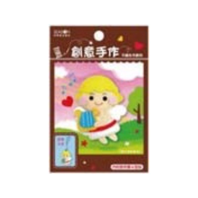 經文不織布吊飾-琴孩