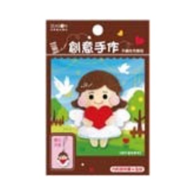 經文不織布吊飾-心孩