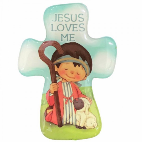 十字磁性貼- JESUS LOVES ME