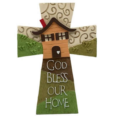 5"座檯十字架擺設系列-god bless our home