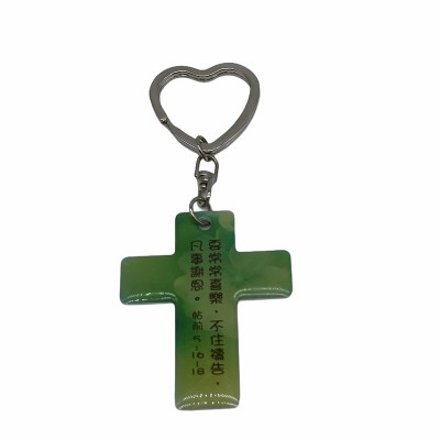 十架滴膠匙扣-凡事謝恩