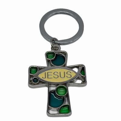 鋅合金十架匙扣- JESUS