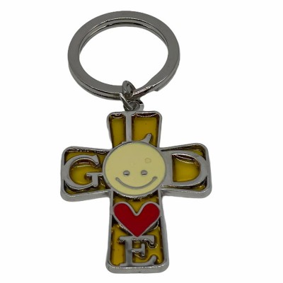 鋅合金十架匙扣- GOD LOVE