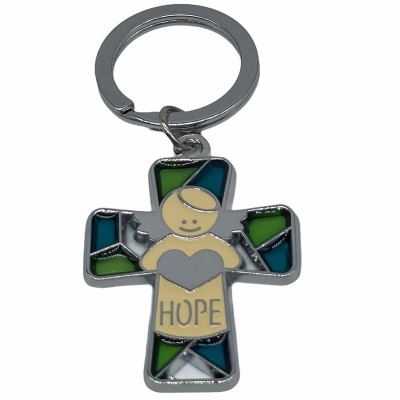 鋅合金十架匙扣- HOPE