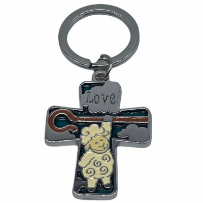 鋅合金十架匙扣- Love