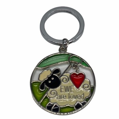 鋅合金十架匙扣- ewe are loved