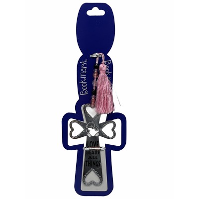 銀色十架流蘇書籤-1