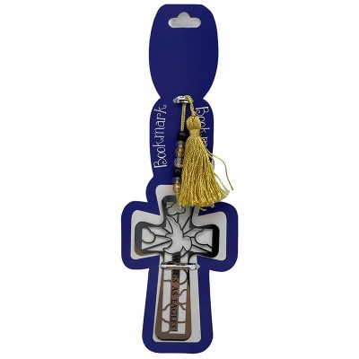 銀色十架流蘇書籤-4
