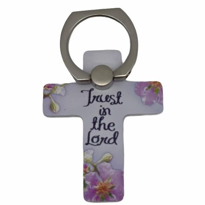 英文十字架手機指環