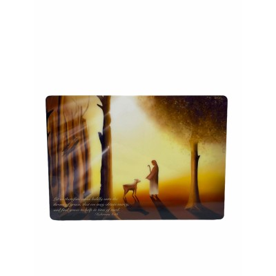 水晶架(耶穌與羊12cmx17cm)