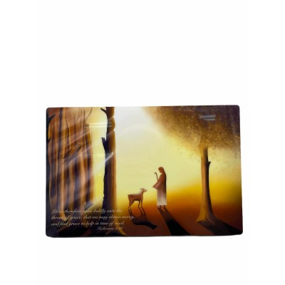 水晶架(耶穌與羊18cmx27cm)