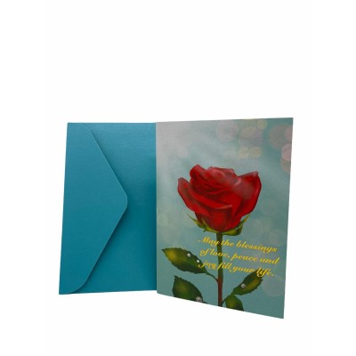 祝福	(玫瑰12cmx17cm)