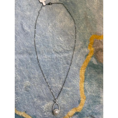 頸鍊(十架配粉貝殼珠)