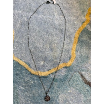 頸鍊(細福字/鋼)