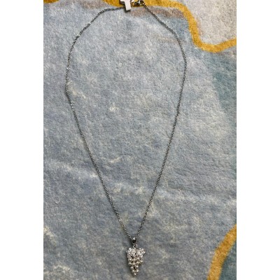 頸鍊(白合金/珍珠蒲葡)