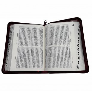 紅銀_聖經和合本紅字版皮面拉鍊索引(5系列）