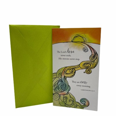 經文賀卡(LAMENTATIONS 3:22,23)