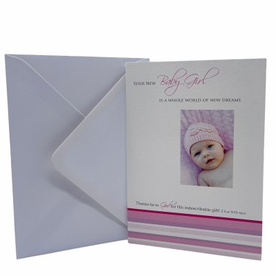 經文賀卡 welcome to your new baby girl CONGRATULATIONS!