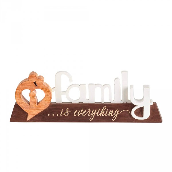 木質刻字家居擺設( Family is Everything )