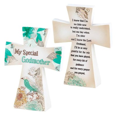 My Special Godmother Bird on Branches 7 x 5.5 樹脂石桌面十字架 My Special Godmother Bird on Branches 7 x 5.5 樹脂石桌面十字架