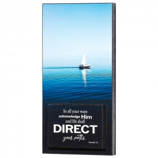 All Ways Direct Your Path 帆船藍色 10 x 5 MDF 裝飾畫