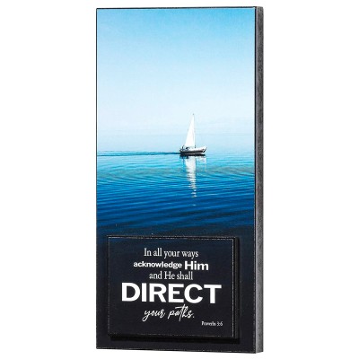 All Ways Direct Your Path 帆船藍色 10 x 5 MDF 裝飾畫 All Ways Direct Your Path 帆船藍色 10 x 5 MDF 裝飾畫