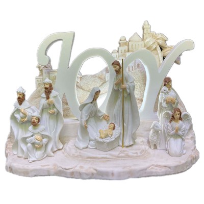 新款耶穌誕生全家福樹脂裝飾擺件(大馬槽組）
