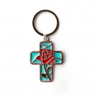 十字架鑰匙扣丨合金琺瑯工藝