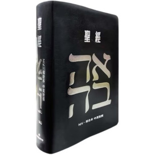中英聖經 (新標點和合本/NIV、中型、皮面、索引、銀邊、黑)