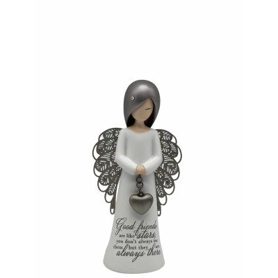 125mm Angel Figurine : Good friends are like stars, you don’t always see them but they are always there