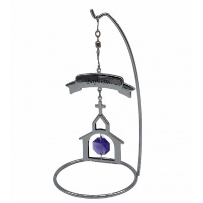 Pocket-Thorns Cross-Blk Pad Print Ornament