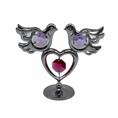 Mini Doves & Heart – Free Stand/red and blue