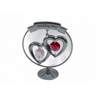 Twin Hearts – Mobile Free Stand w/Black Pad Print Wedding Day