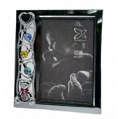 Teddy Bear–4R Picture Frame w/Blk Pad Print