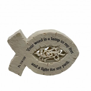Light Up Fish - 你的話是我腳前的燈， 是我路上的光。詩 119:105