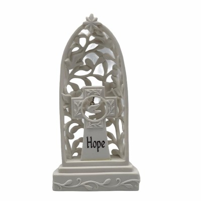 Light Up Arched Cross Stand - Hope