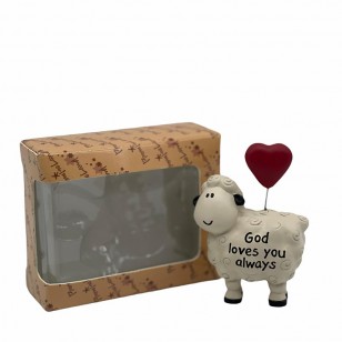 Polyresin Sheep - God loves you always