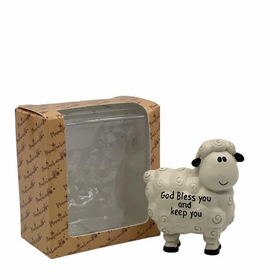 Polyresin Sheep - God Bless you and keep you